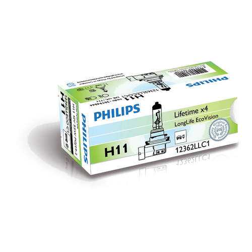 Лампа H11 12362 Lleco 12v 55w C1 Philips арт. 12362lleco в Автодок