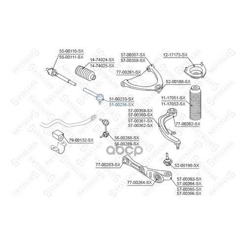 Наконечник рулевой Stellox 5100236SX в Автодок