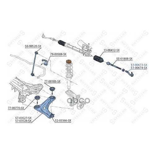 Наконечник рулевой Stellox 5100673SX в Автодок