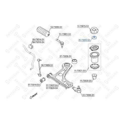 Опора стойки амортизатора STELLOX 26-73002-SX в Автодок