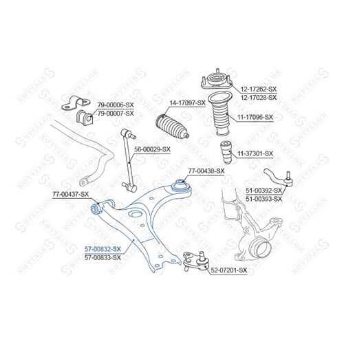 Рычаг подвески Stellox 57-00832-SX в Автодок