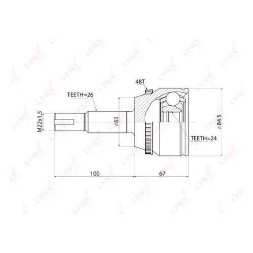 Шрус LYNXauto CO-3857A в Автодок