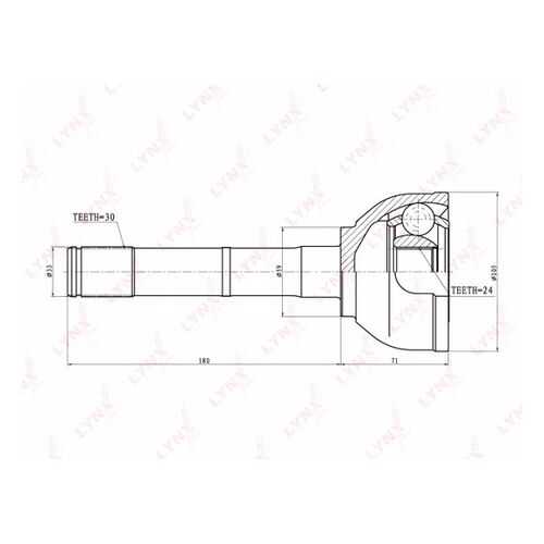 Шрус LYNXauto CO-7529 в Автодок