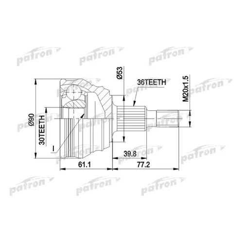 Шрус PATRON PCV1189 в Автодок