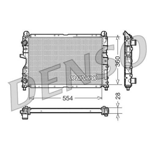 Радиатор охлаждения двигателя DENSO DRM01003 в Автодок