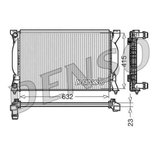 Радиатор охлаждения двигателя DENSO DRM02035 в Автодок