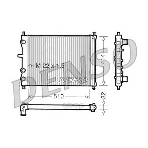 Радиатор охлаждения двигателя DENSO DRM09024 в Автодок
