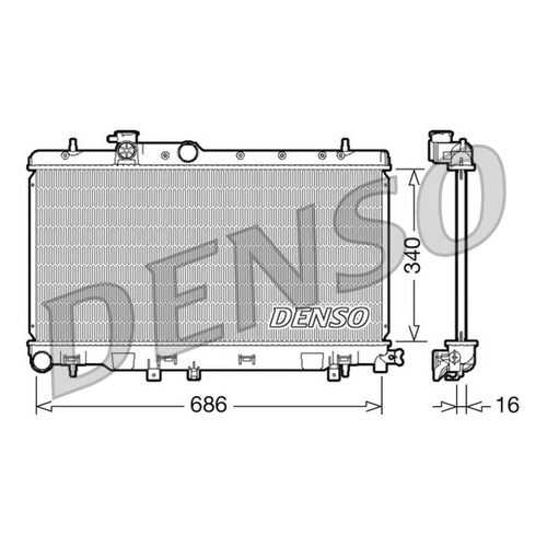 Радиатор охлаждения двигателя DENSO DRM36006 в Автодок