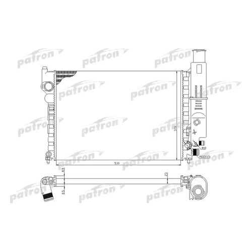 Радиатор охлаждения двигателя PATRON PRS3030 в Автодок