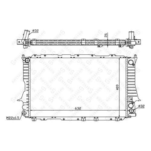 Радиатор охлаждения двигателя STELLOX 10-25053-SX в Автодок