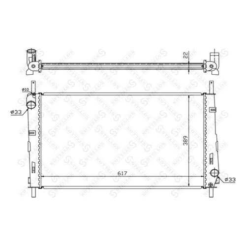 Радиатор охлаждения двигателя STELLOX 10-25066-SX в Автодок