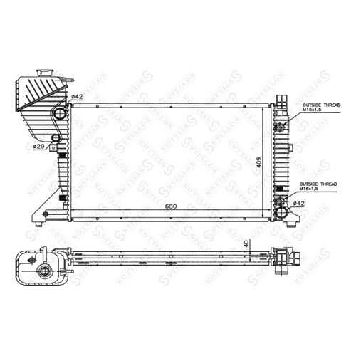 Радиатор охлаждения двигателя STELLOX 10-25403-SX в Автодок
