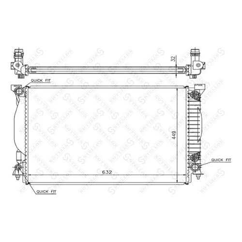 Радиатор охлаждения двигателя STELLOX 10-25517-SX в Автодок