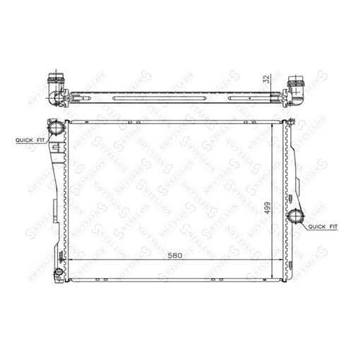 Радиатор охлаждения двигателя STELLOX 10-25587-SX в Автодок