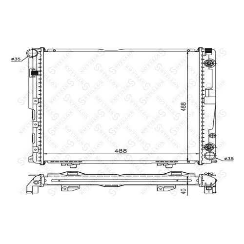 Радиатор охлаждения двигателя STELLOX 10-25924-SX в Автодок