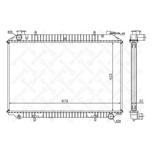 Радиатор охлаждения двигателя STELLOX 10-25975-SX в Автодок