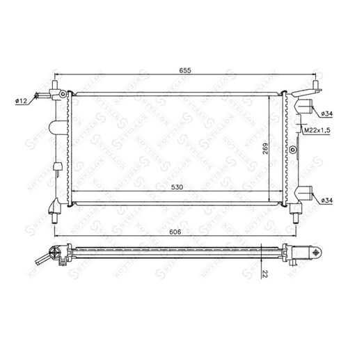 Радиатор охлаждения двигателя STELLOX 10-26075-SX в Автодок
