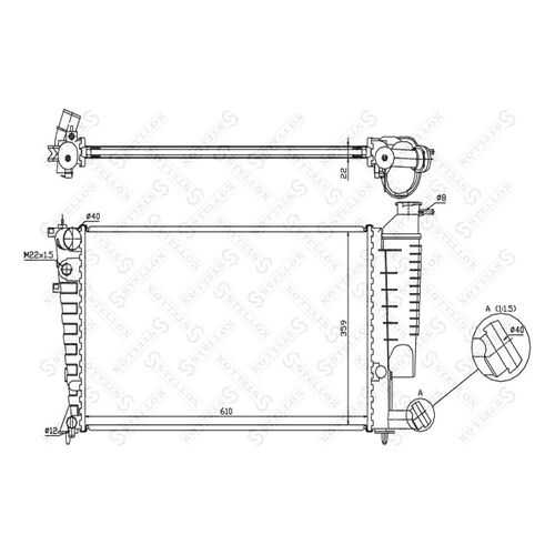 Радиатор охлаждения двигателя STELLOX 10-26096-SX в Автодок