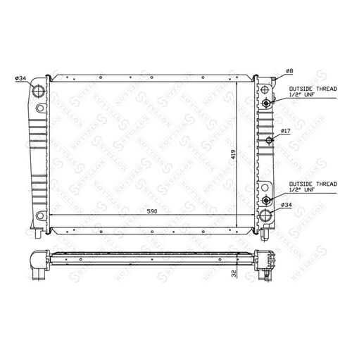 Радиатор охлаждения двигателя STELLOX 10-26449-SX в Автодок