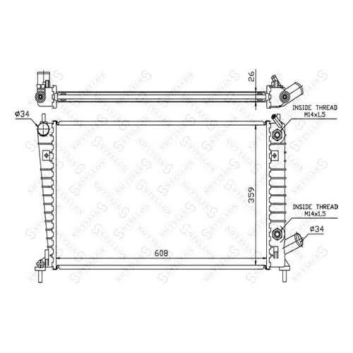 Радиатор охлаждения двигателя STELLOX 10-26659-SX в Автодок