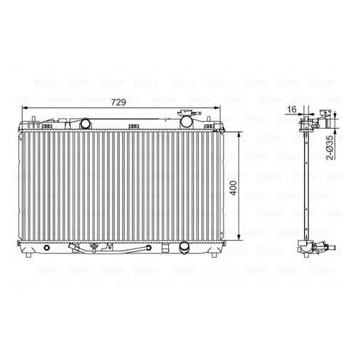 Радиатор охлаждения двигателя VALEO 701526 в Автодок