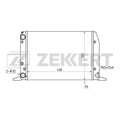 Радиатор охлаждения двигателя ZEKKERT MK-1018 в Автодок