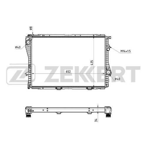 Радиатор охлаждения двигателя ZEKKERT MK-1048 в Автодок