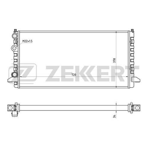 Радиатор охлаждения двигателя ZEKKERT MK-1273 в Автодок
