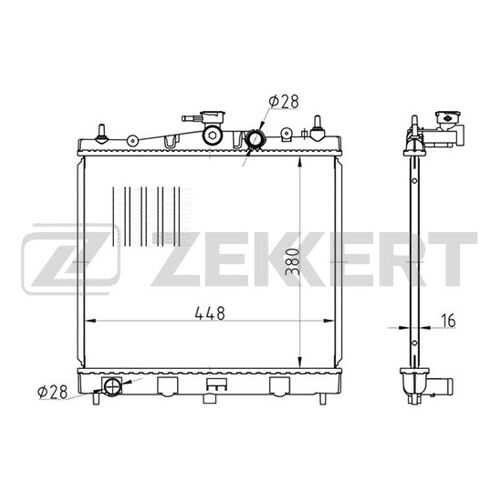 Радиатор охлаждения двигателя ZEKKERT MK-1450 в Автодок