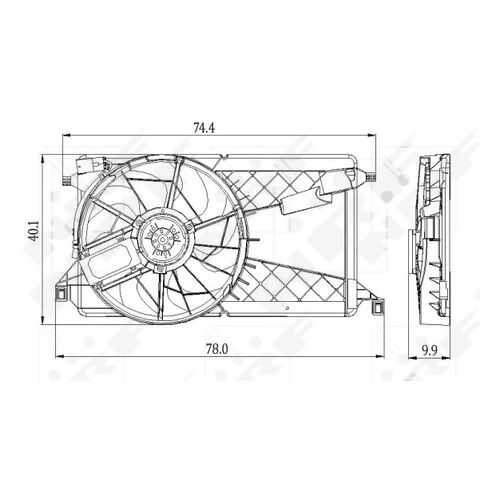 Вентилятор охлаждения двигателя NRF 47291 в Автодок
