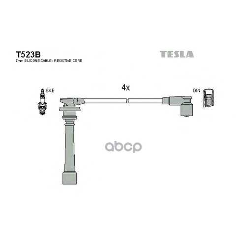 Комплект Проводов Зажигания TESLA T523B в Автодок