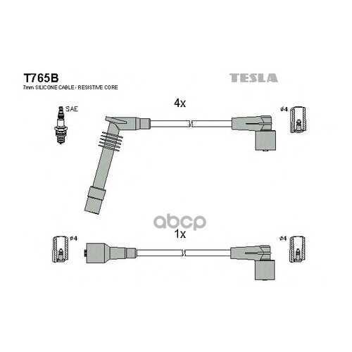 Комплект Проводов Зажигания TESLA T765B в Автодок