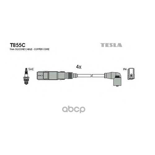 Комплект Проводов Зажигания TESLA T855C в Автодок