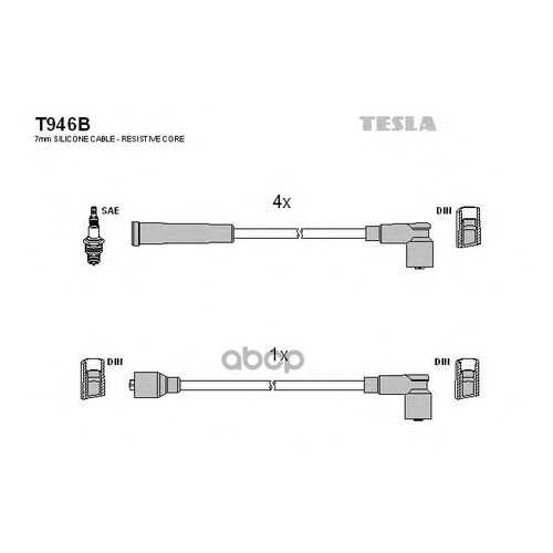 Комплект Проводов Зажигания TESLA T946B в Автодок