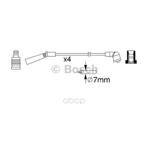 Комплект высоковольтных проводов Bosch 0986357157 в Автодок