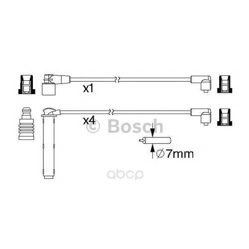 Комплект высоковольтных проводов Bosch 0986357223 в Автодок