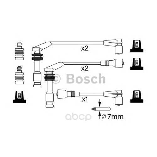 Комплект высоковольтных проводов Bosch 0986357242 в Автодок