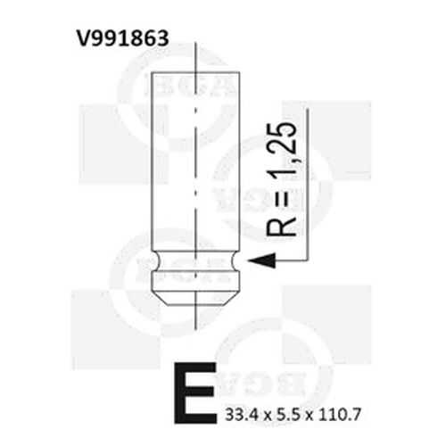 Впускной клапан BGA V991863 в Автодок