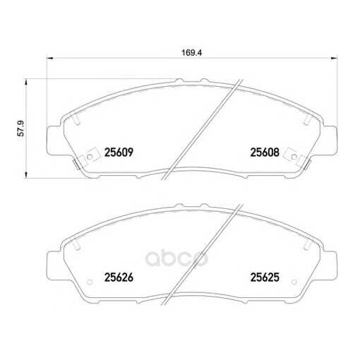 Колодки тормозные дисковые, комплект Hella 8DB355020-211 в Автодок