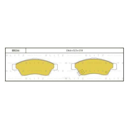 Колодки тормозные передние Blitz BB0266 в Автодок
