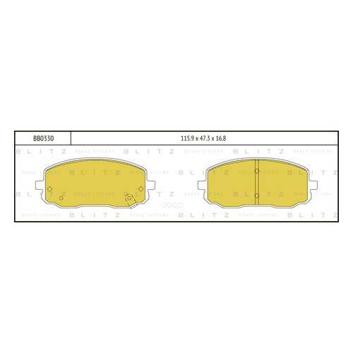 Колодки тормозные передние Blitz BB0330 в Автодок