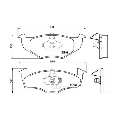 Колодки тормозные передние Brembo P85025 в Автодок