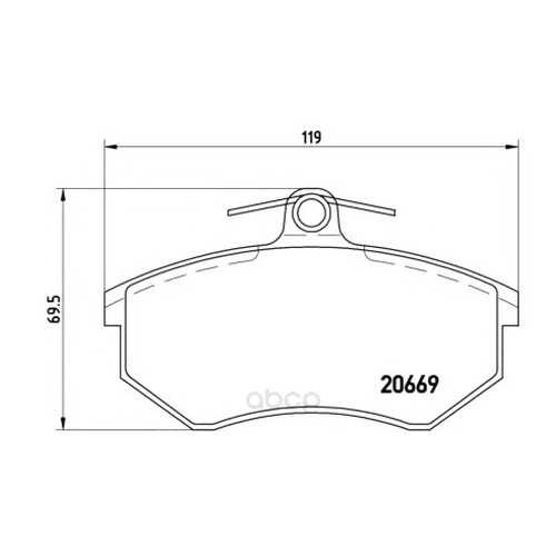 Колодки тормозные передние Brembo P85092 в Автодок