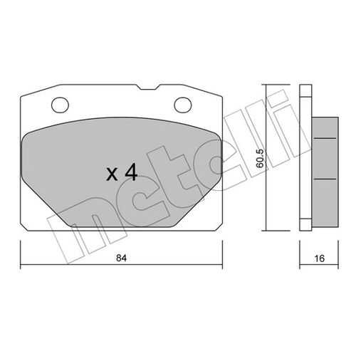 Комплект тормозных дисковых колодок METELLI 22-0007-0 в Автодок