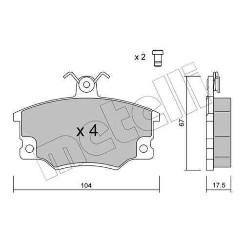 Комплект тормозных дисковых колодок METELLI 22-0030-1 в Автодок