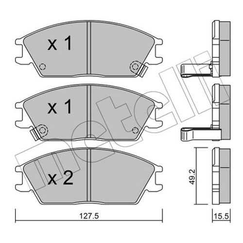 Комплект тормозных дисковых колодок METELLI 22-0081-1 в Автодок