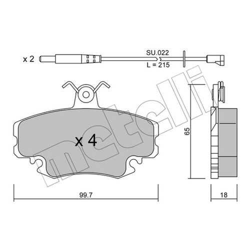 Комплект тормозных дисковых колодок METELLI 22-0120-0K в Автодок