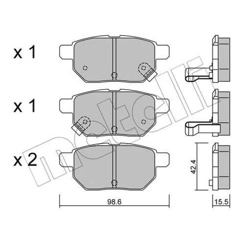 Комплект тормозных дисковых колодок METELLI 22-0746-0 в Автодок