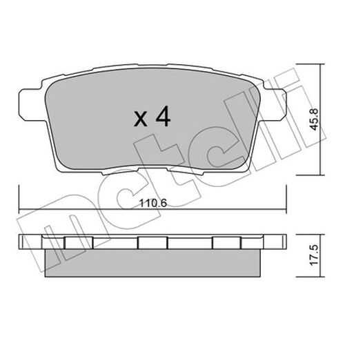 Комплект тормозных дисковых колодок METELLI 22-0873-0 в Автодок