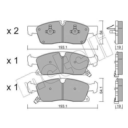 Комплект тормозных дисковых колодок METELLI 22-0927-0 в Автодок